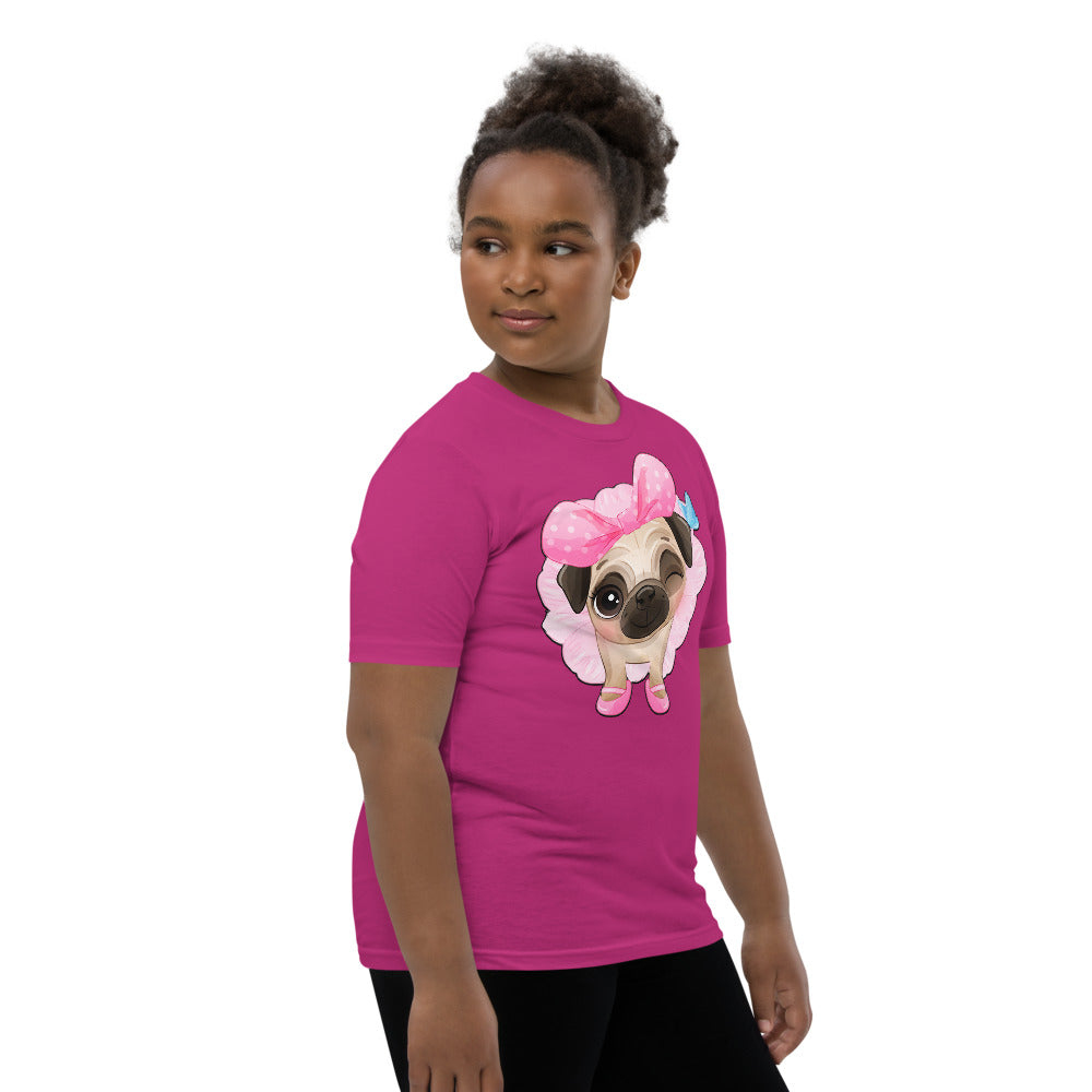 Funny Pug Puppy Dog Ballerina, T-shirts, No. 0440