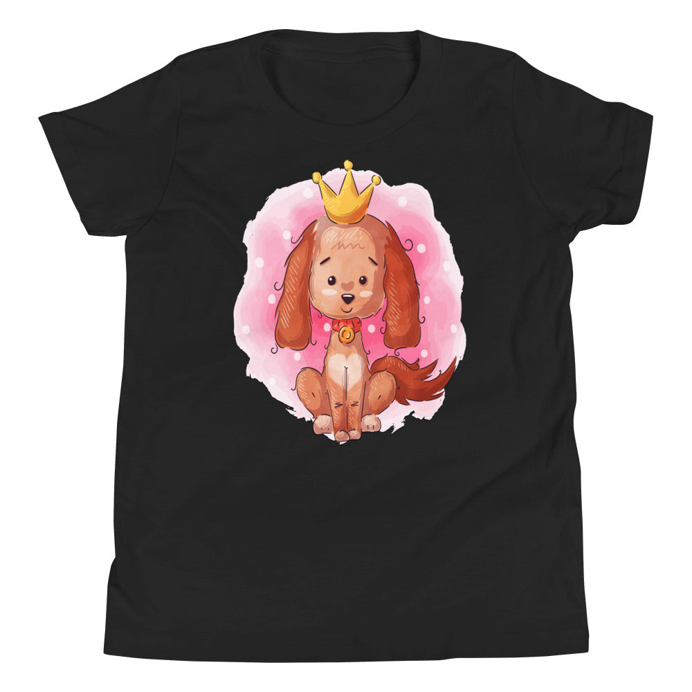 Funny Puppy Dog Wearing Crown, T-shirts, No. 0442