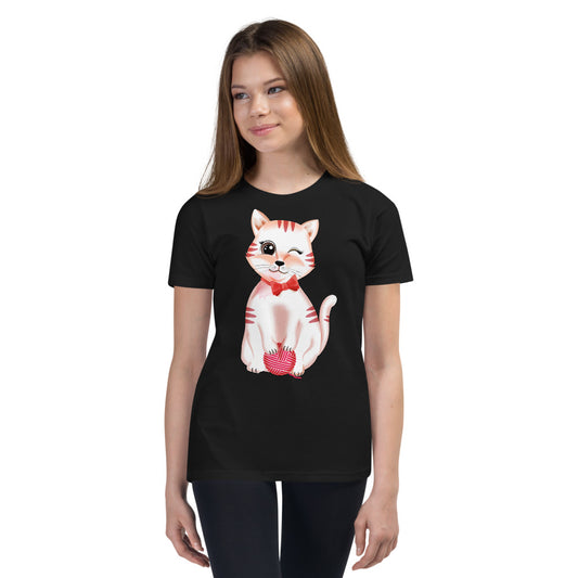 Funny Cat with Yarn Ball, T-shirts, No. 0503