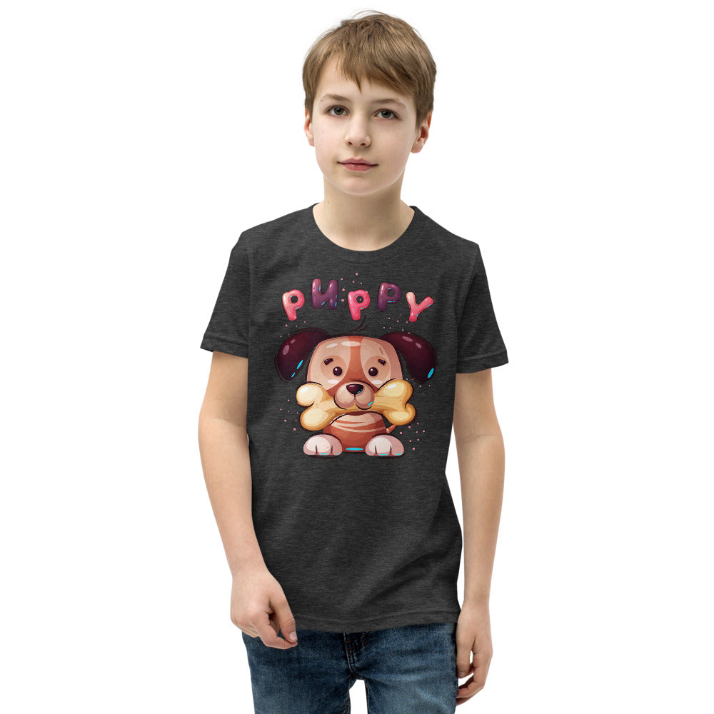 Funny Puppy Dog with Bone, T-shirts, No. 0444