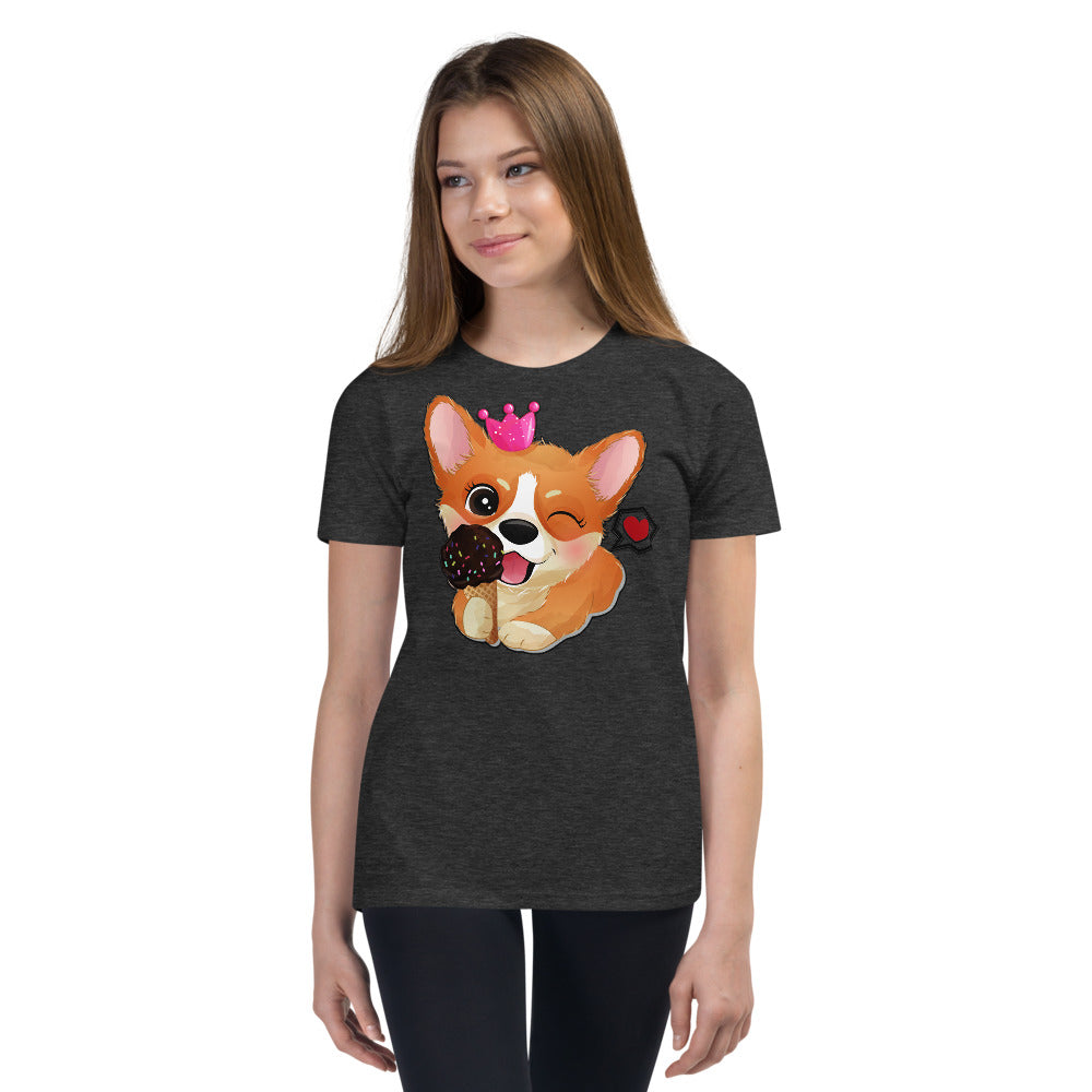 Funny Puppy Dog Eating Ice Cream, T-shirts, No. 0441