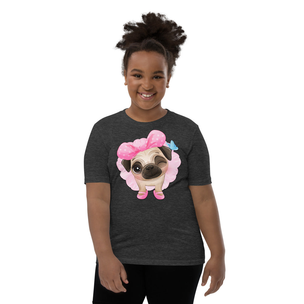 Funny Pug Puppy Dog Ballerina, T-shirts, No. 0440