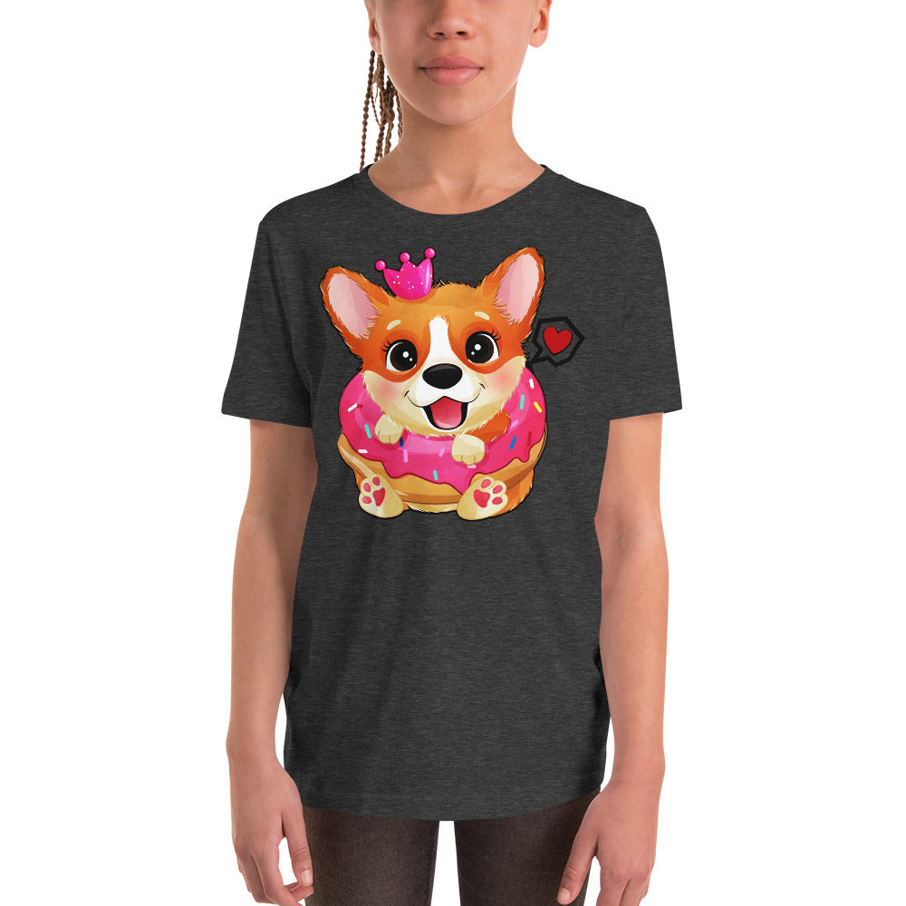 Funny Corgi Dog inside Donut, T-shirts, No. 0058