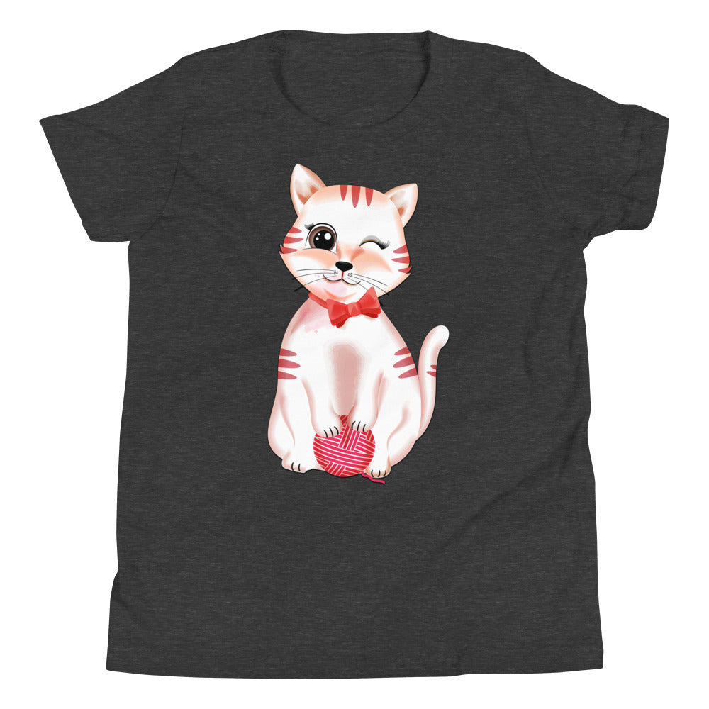 Funny Cat with Yarn Ball, T-shirts, No. 0503