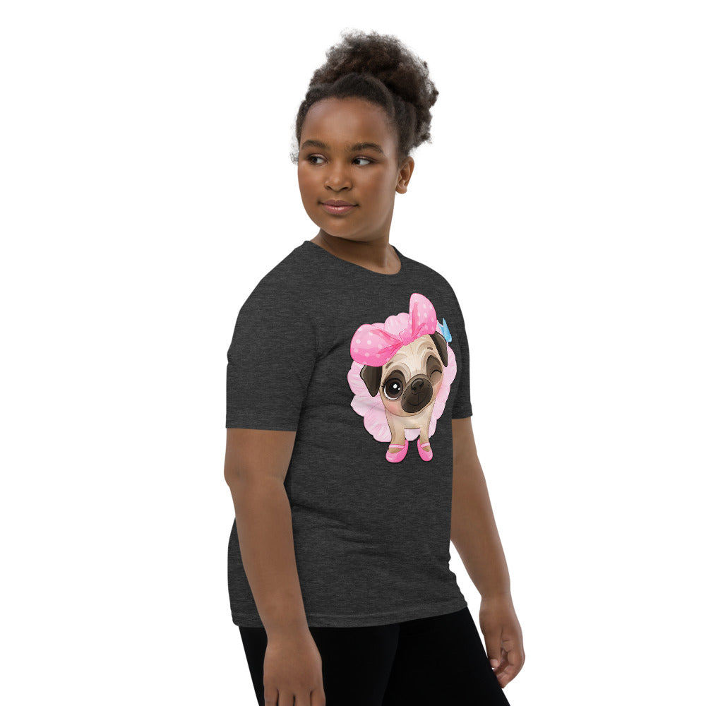 Funny Pug Puppy Dog Ballerina, T-shirts, No. 0440