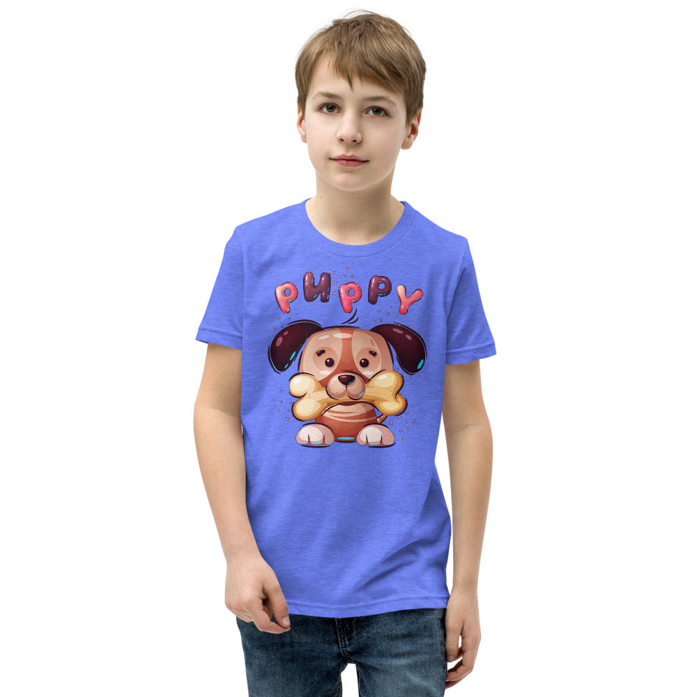 Funny Puppy Dog with Bone, T-shirts, No. 0444