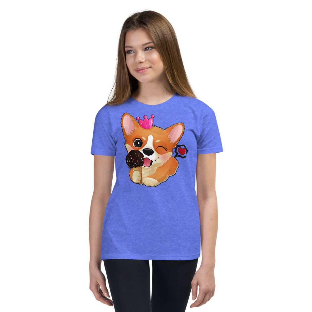 Funny Puppy Dog Eating Ice Cream, T-shirts, No. 0441