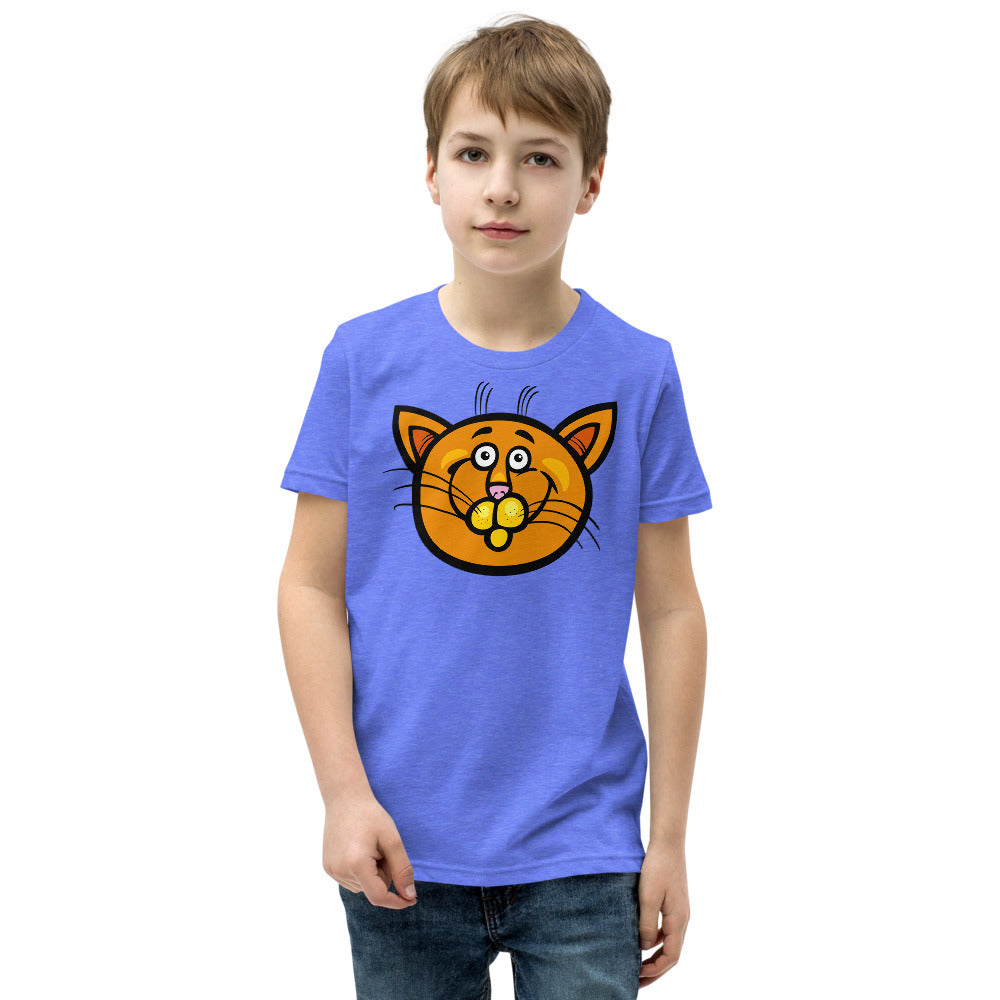 Funny Cartoon Cat Face, T-shirts, No. 0501