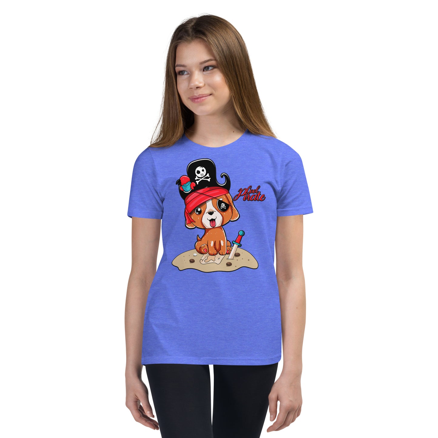 Cute Pirate Dog Puppy T-shirt, No. 0368