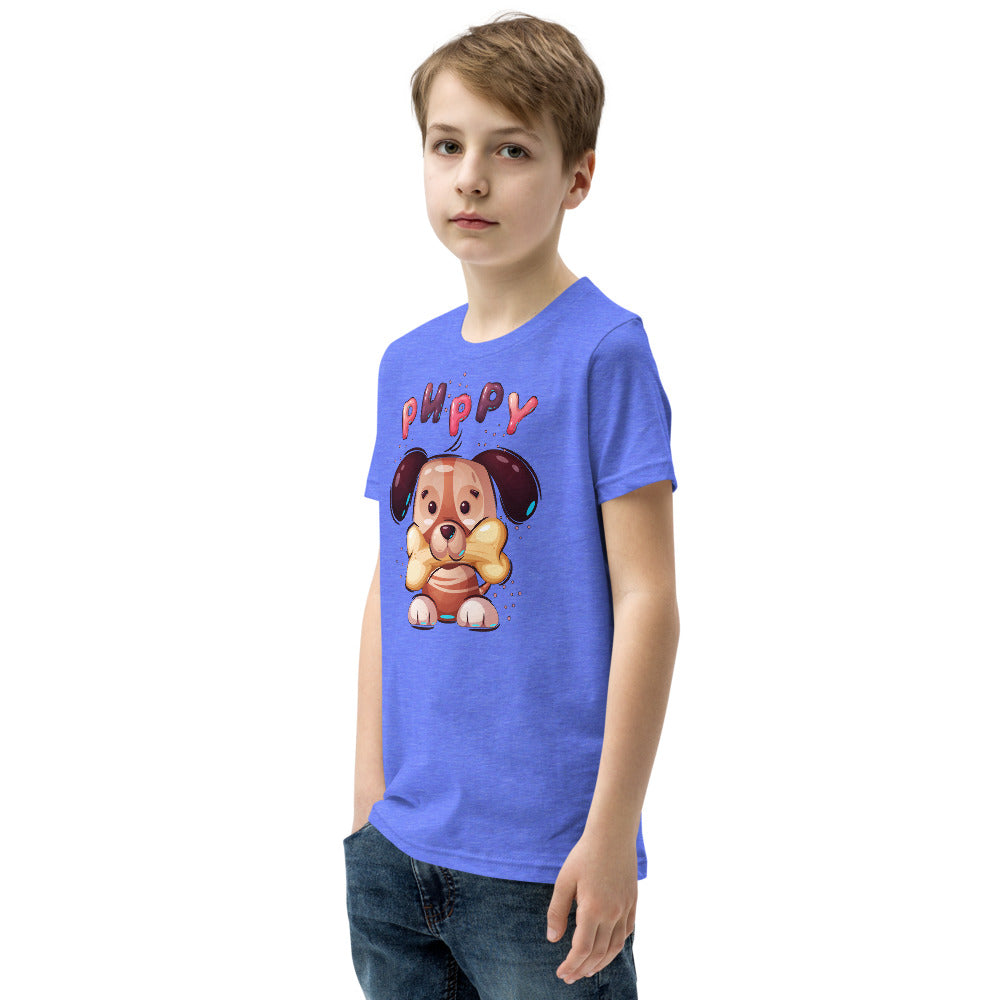 Funny Puppy Dog with Bone, T-shirts, No. 0444