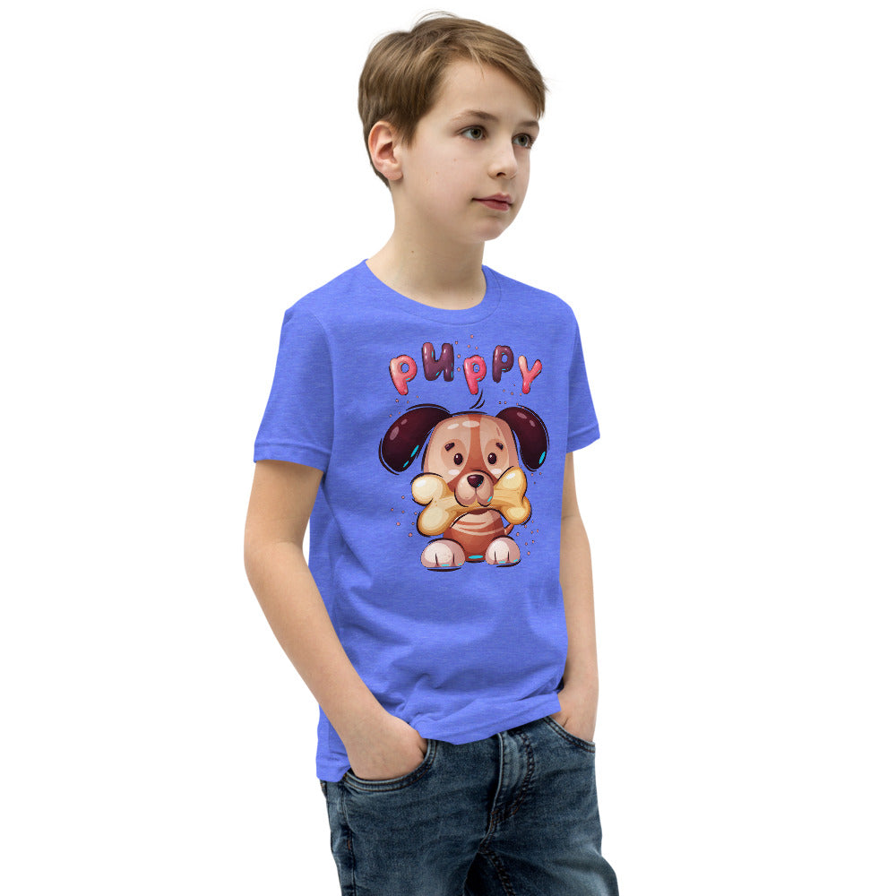 Funny Puppy Dog with Bone, T-shirts, No. 0444