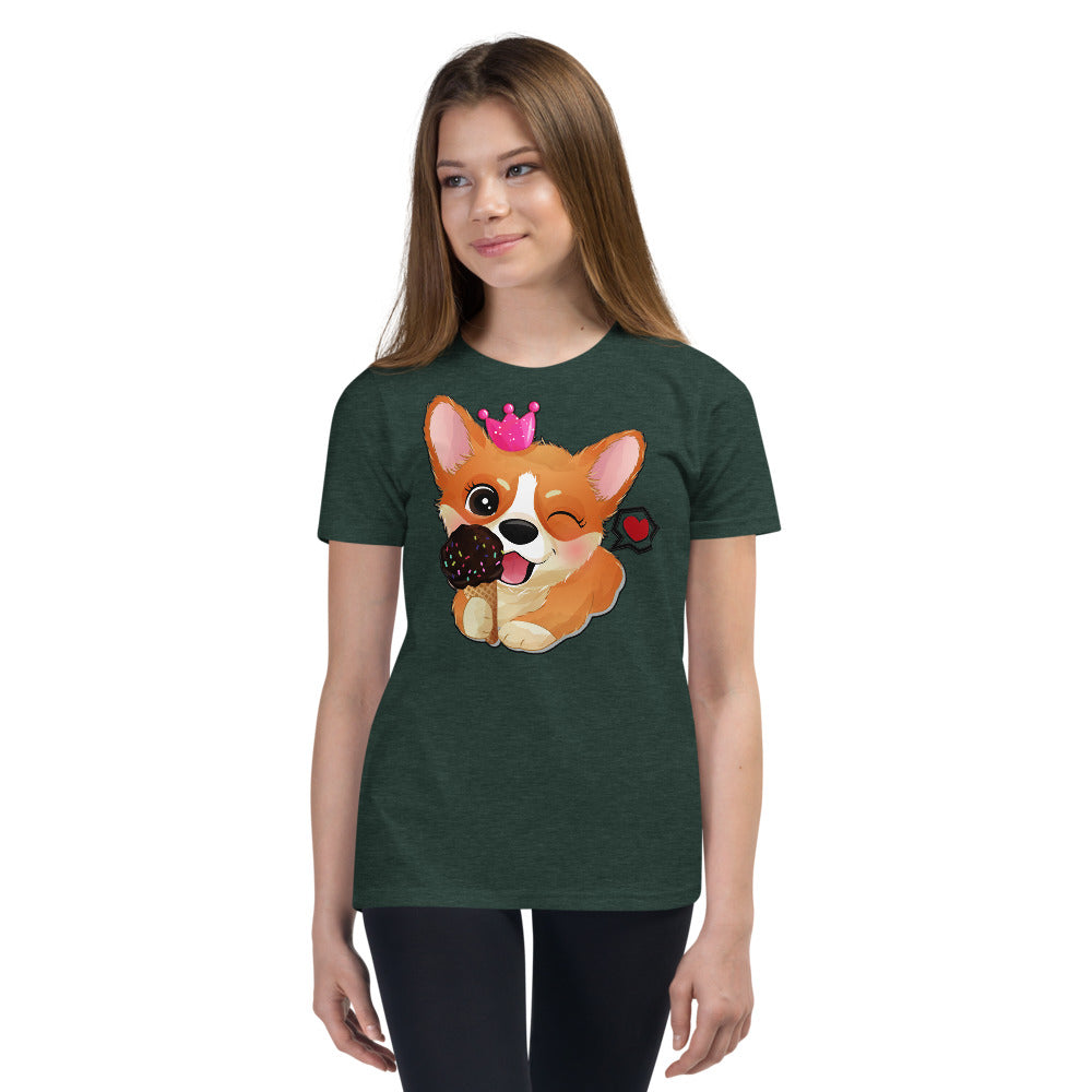 Funny Puppy Dog Eating Ice Cream, T-shirts, No. 0441