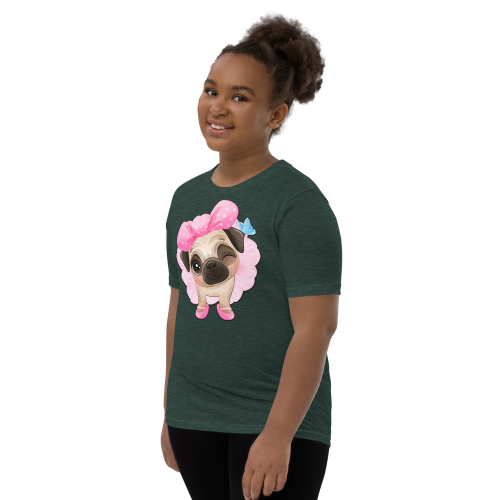 Funny Pug Puppy Dog Ballerina, T-shirts, No. 0440