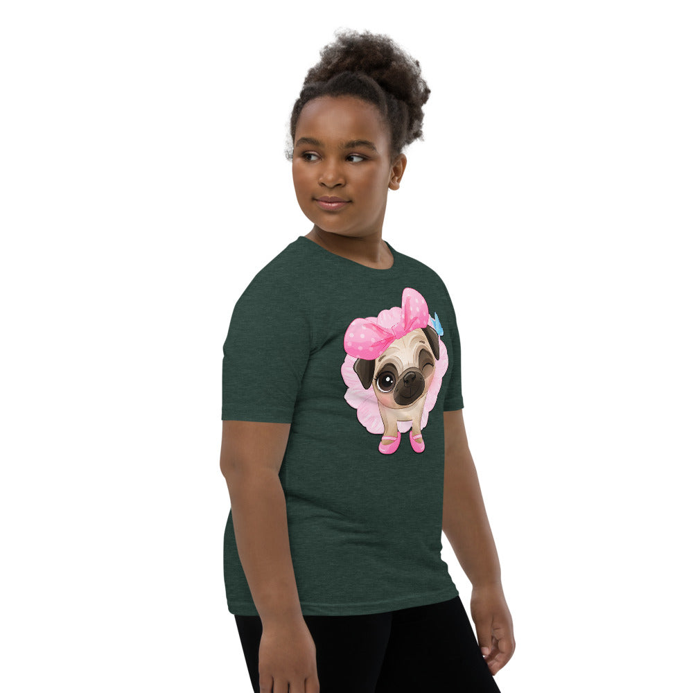 Funny Pug Puppy Dog Ballerina, T-shirts, No. 0440