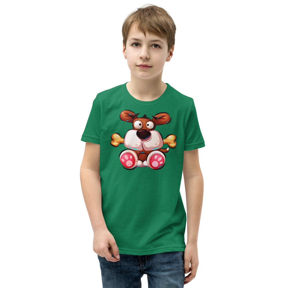 Funny Puppy Dog with Bone, T-shirts, No. 0443