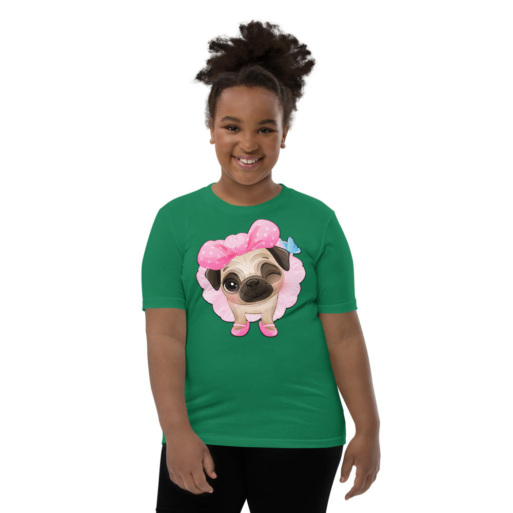 Funny Pug Puppy Dog Ballerina, T-shirts, No. 0440