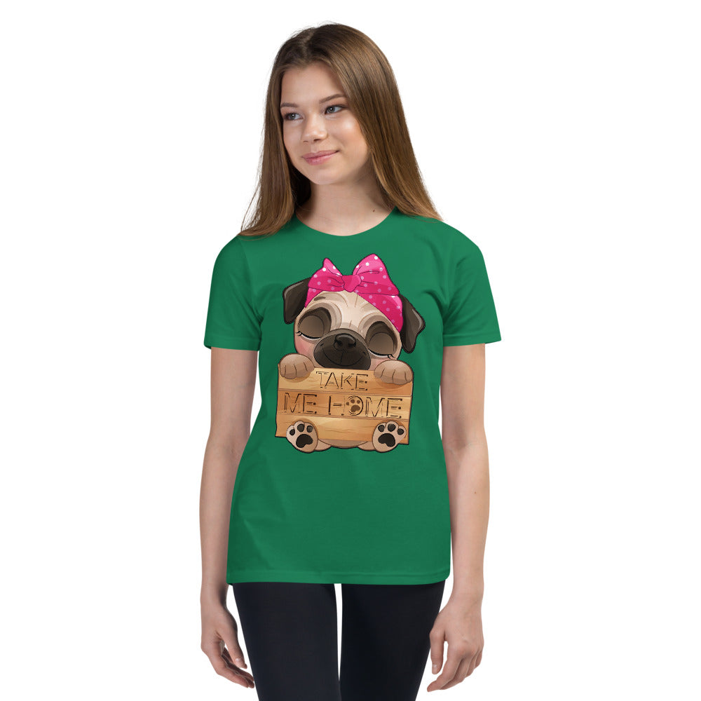 Funny Pug Dog Holding Board, T-shirts, No. 0434