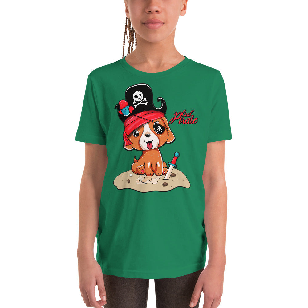 Cute Pirate Dog Puppy T-shirt, No. 0368