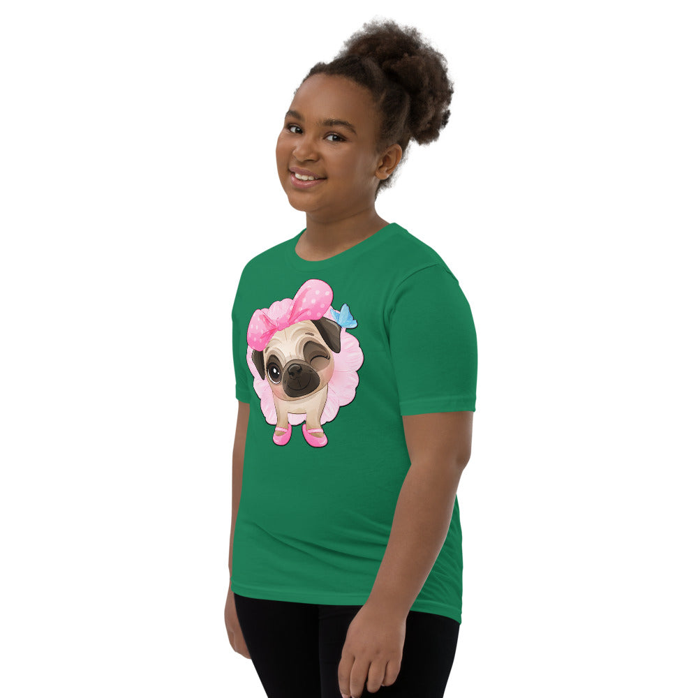 Funny Pug Puppy Dog Ballerina, T-shirts, No. 0440