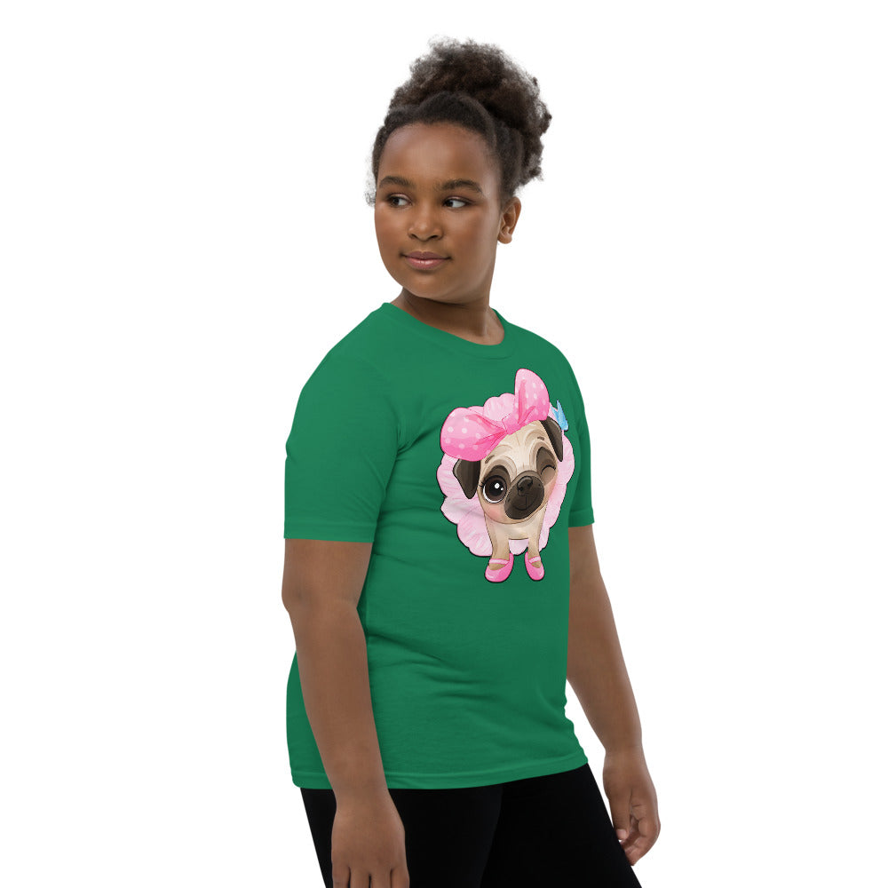 Funny Pug Puppy Dog Ballerina, T-shirts, No. 0440