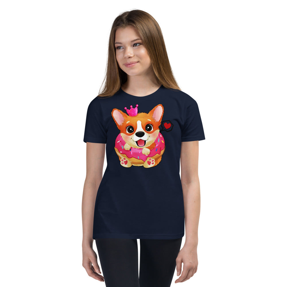 Funny Corgi Dog inside Donut, T-shirts, No. 0058