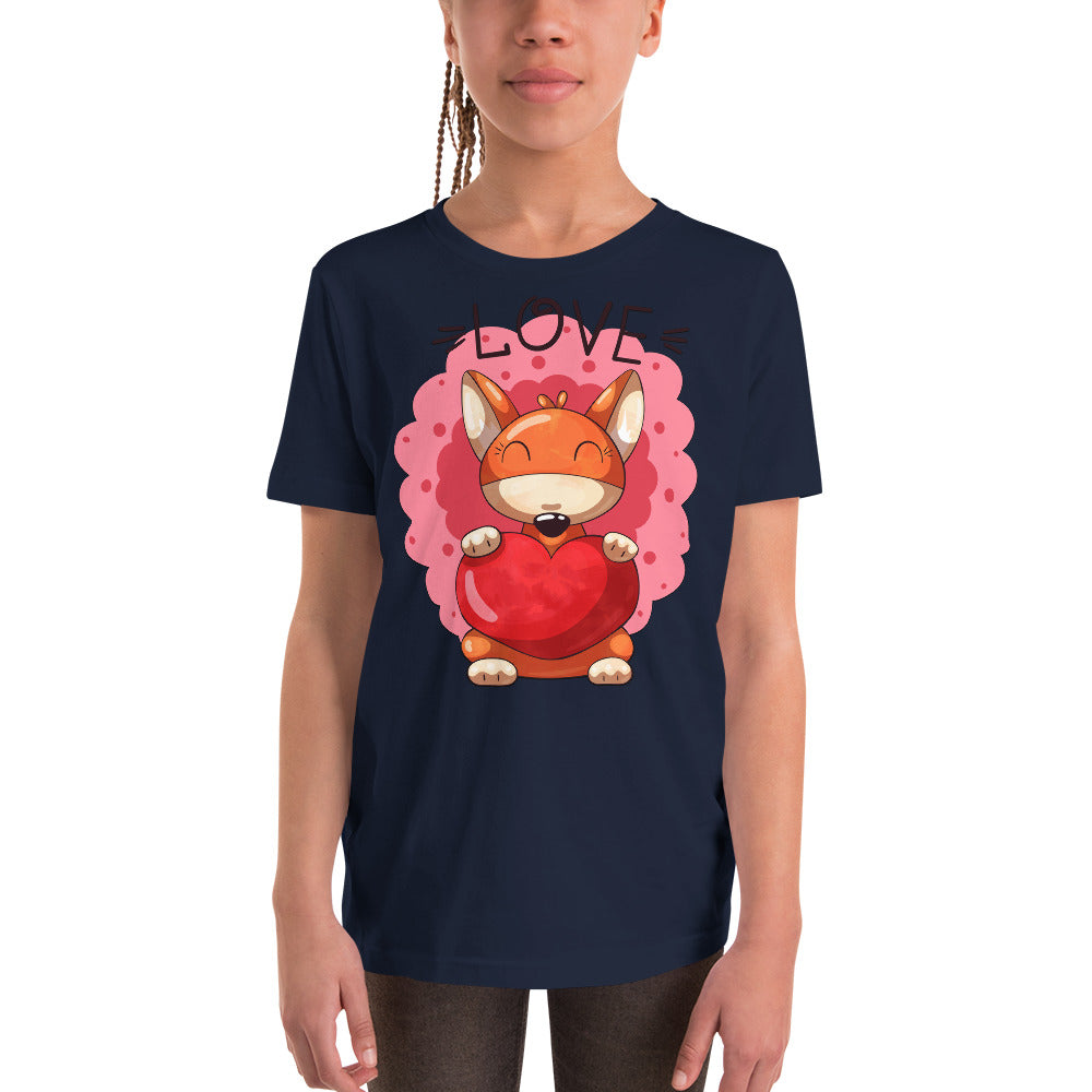 Fox with Heart T-shirt, No. 0041