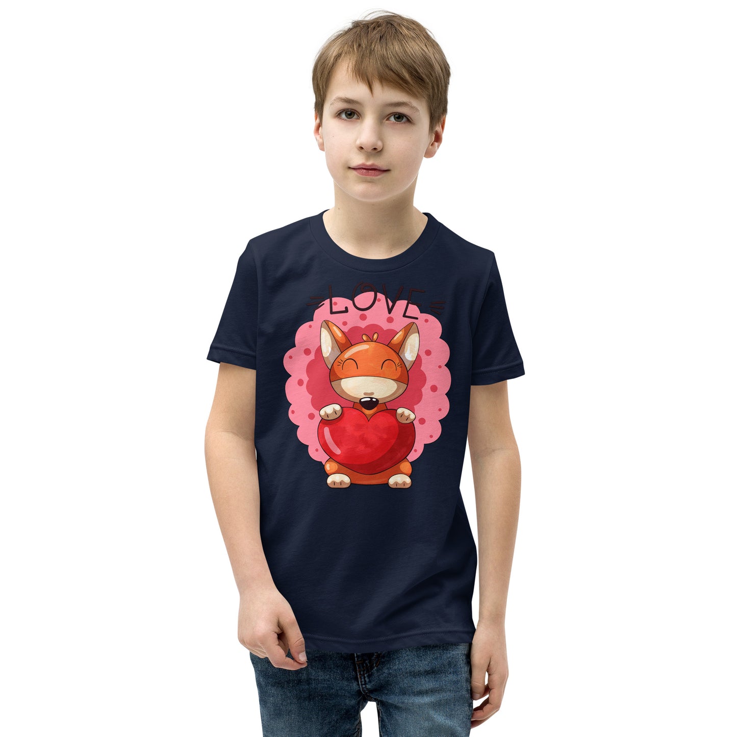 Fox with Heart T-shirt, No. 0041