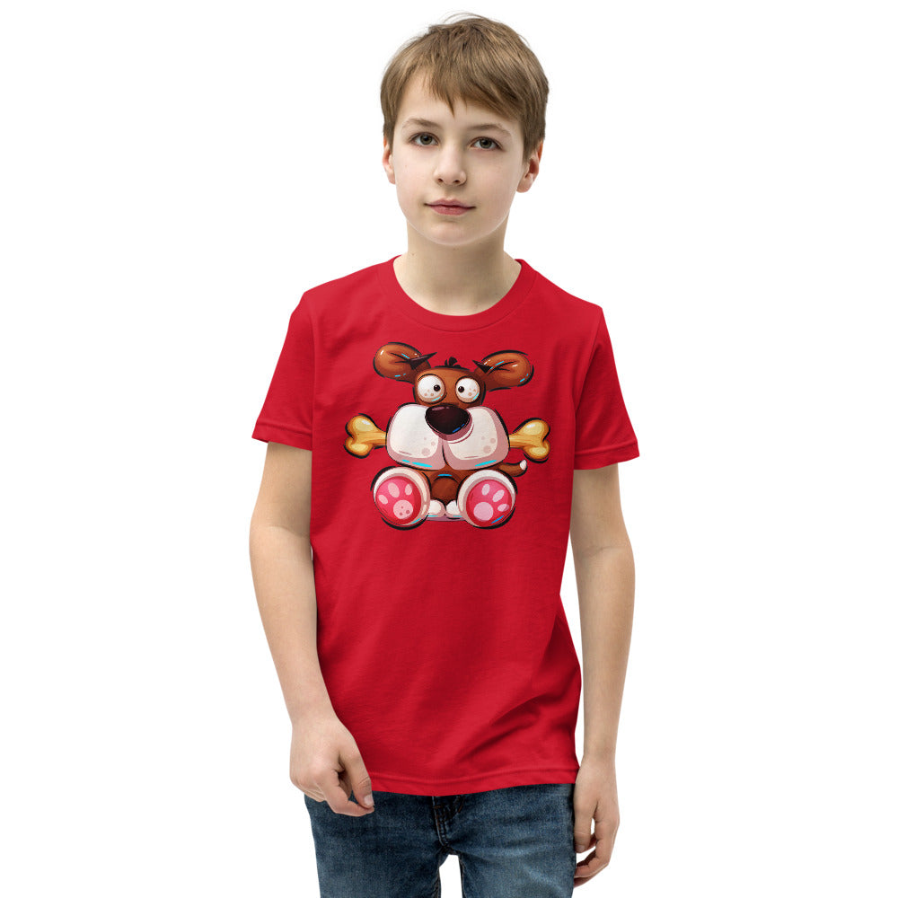 Funny Puppy Dog with Bone, T-shirts, No. 0443