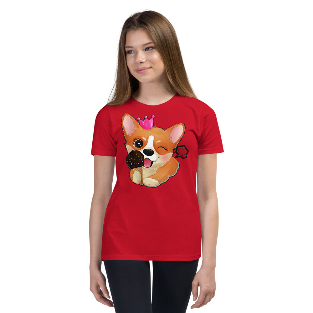 Funny Puppy Dog Eating Ice Cream, T-shirts, No. 0441