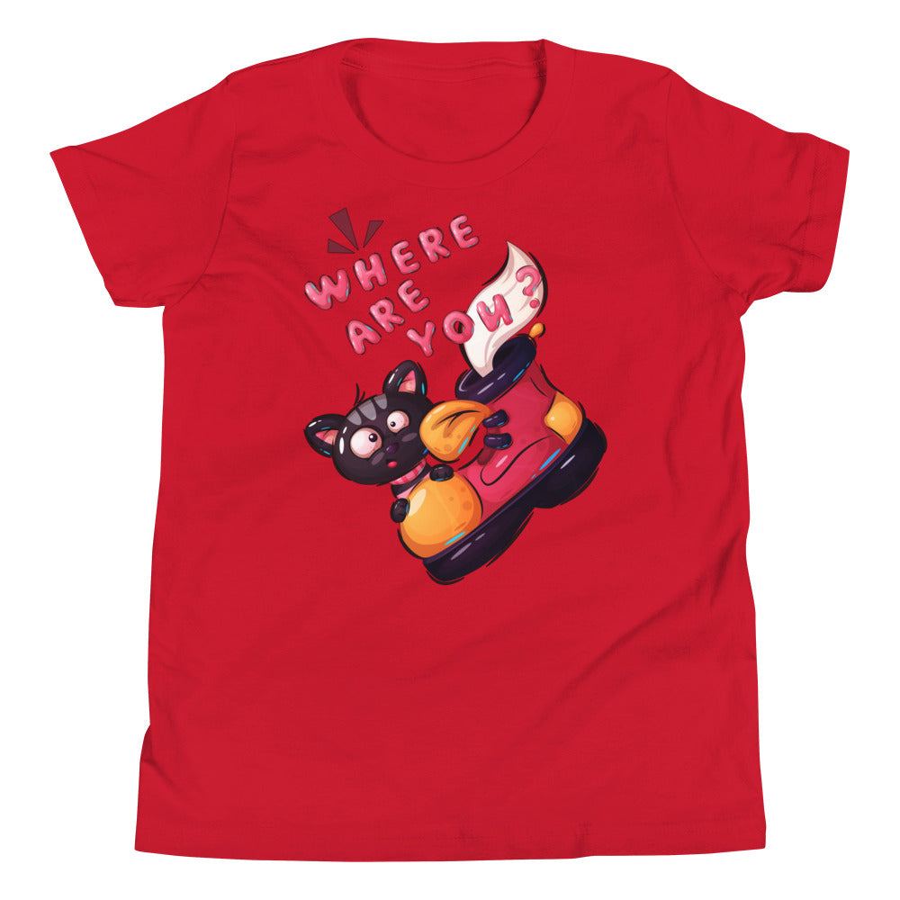 Funny Kitty Cat Playing, T-shirts, No. 0424