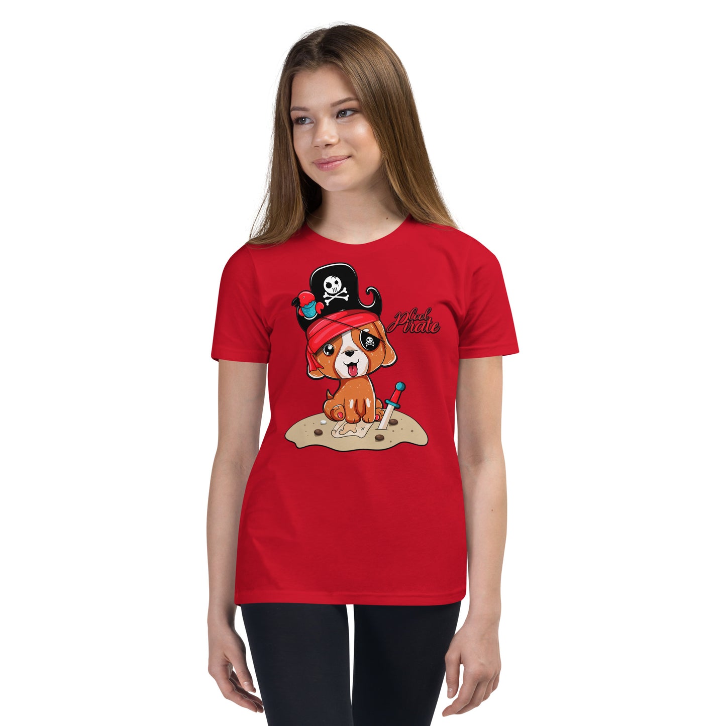 Cute Pirate Dog Puppy T-shirt, No. 0368