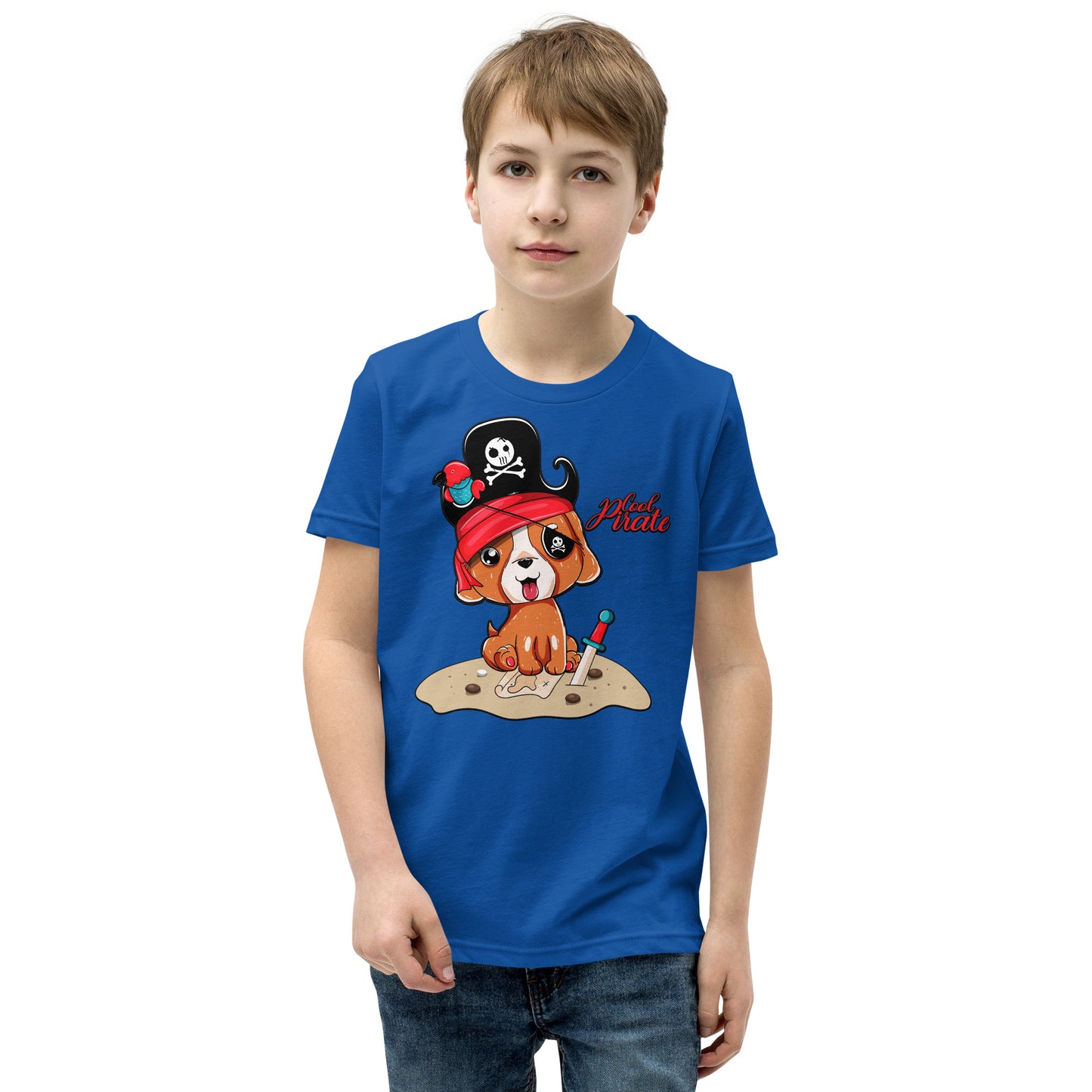 Cute Pirate Dog Puppy T-shirt, No. 0368