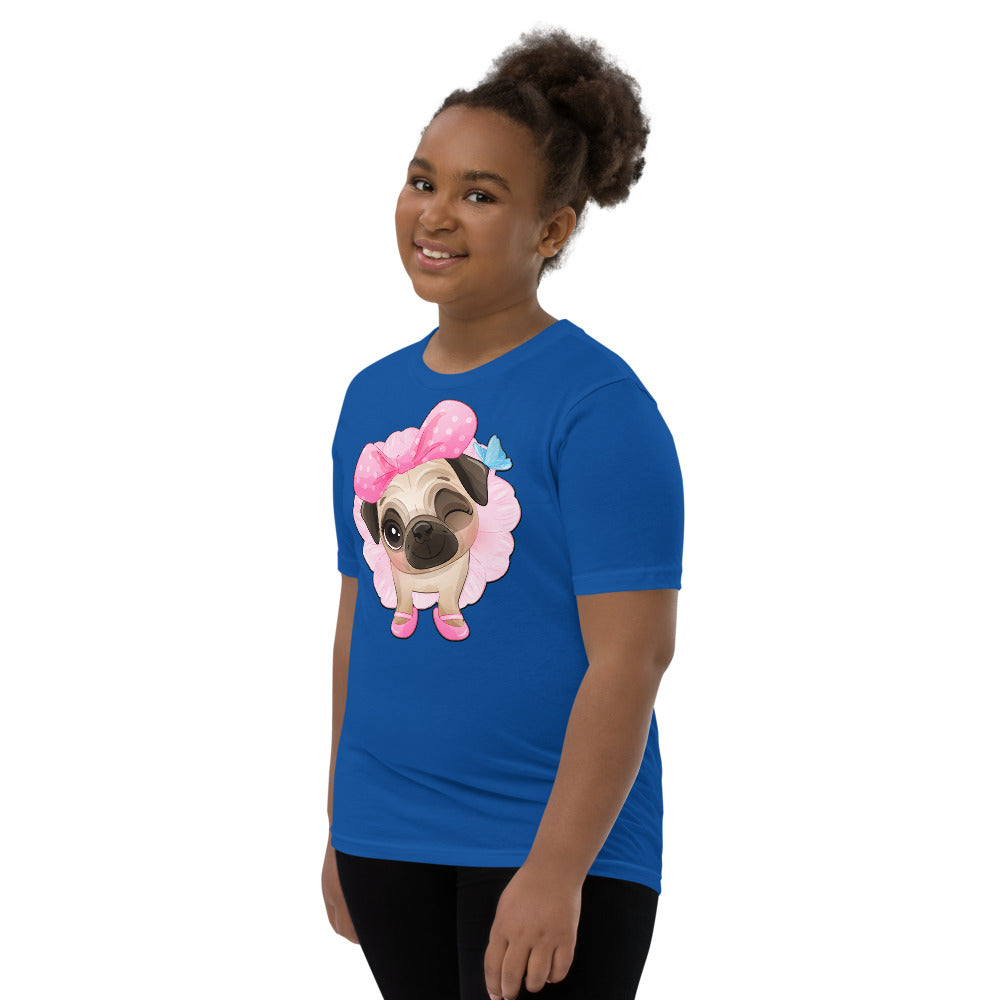 Funny Pug Puppy Dog Ballerina, T-shirts, No. 0440