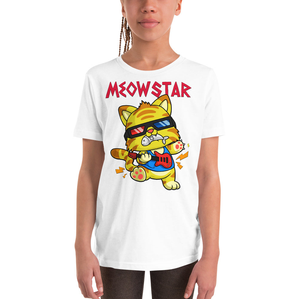 Funny star Cat Playing Guitar, T-shirts, No. 0521