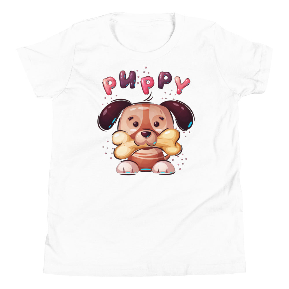 Funny Puppy Dog with Bone, T-shirts, No. 0444