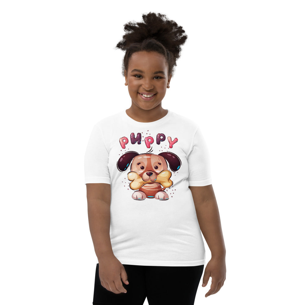 Funny Puppy Dog with Bone, T-shirts, No. 0444