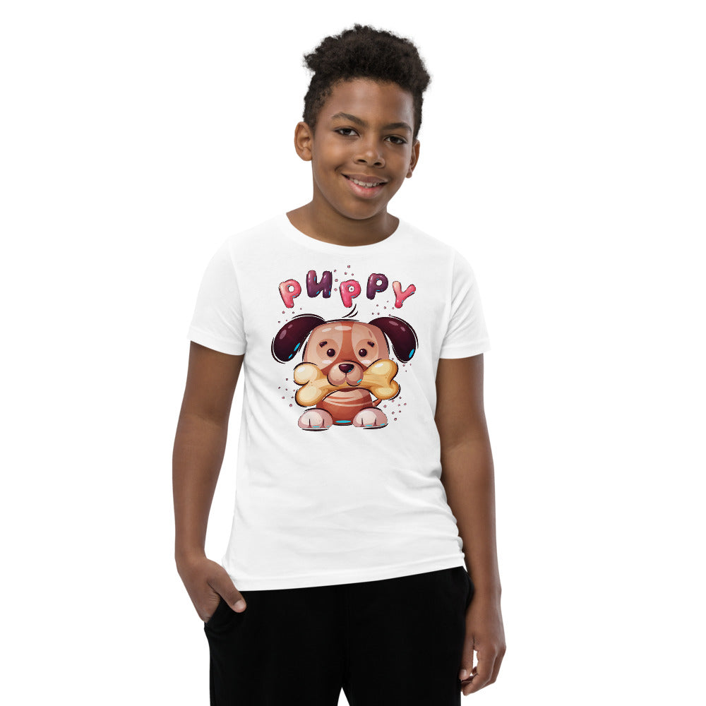 Funny Puppy Dog with Bone, T-shirts, No. 0444