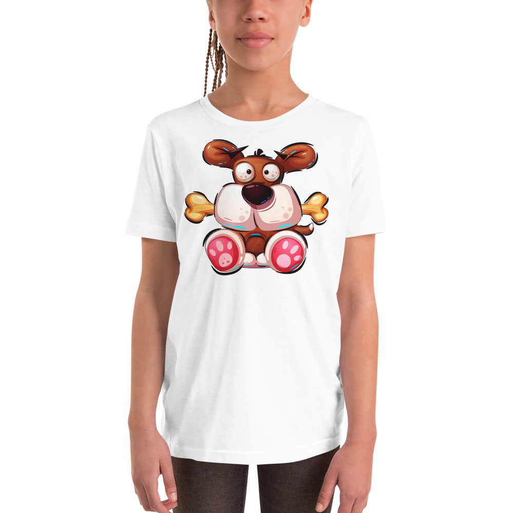 Funny Puppy Dog with Bone, T-shirts, No. 0443