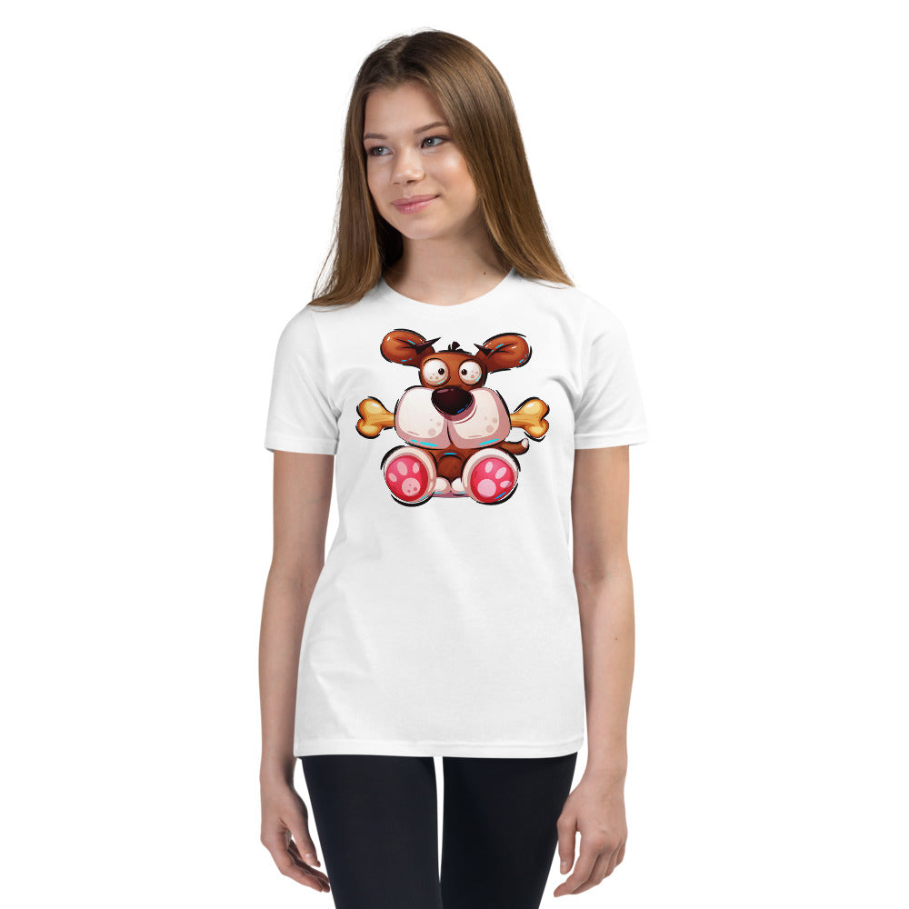 Funny Puppy Dog with Bone, T-shirts, No. 0443