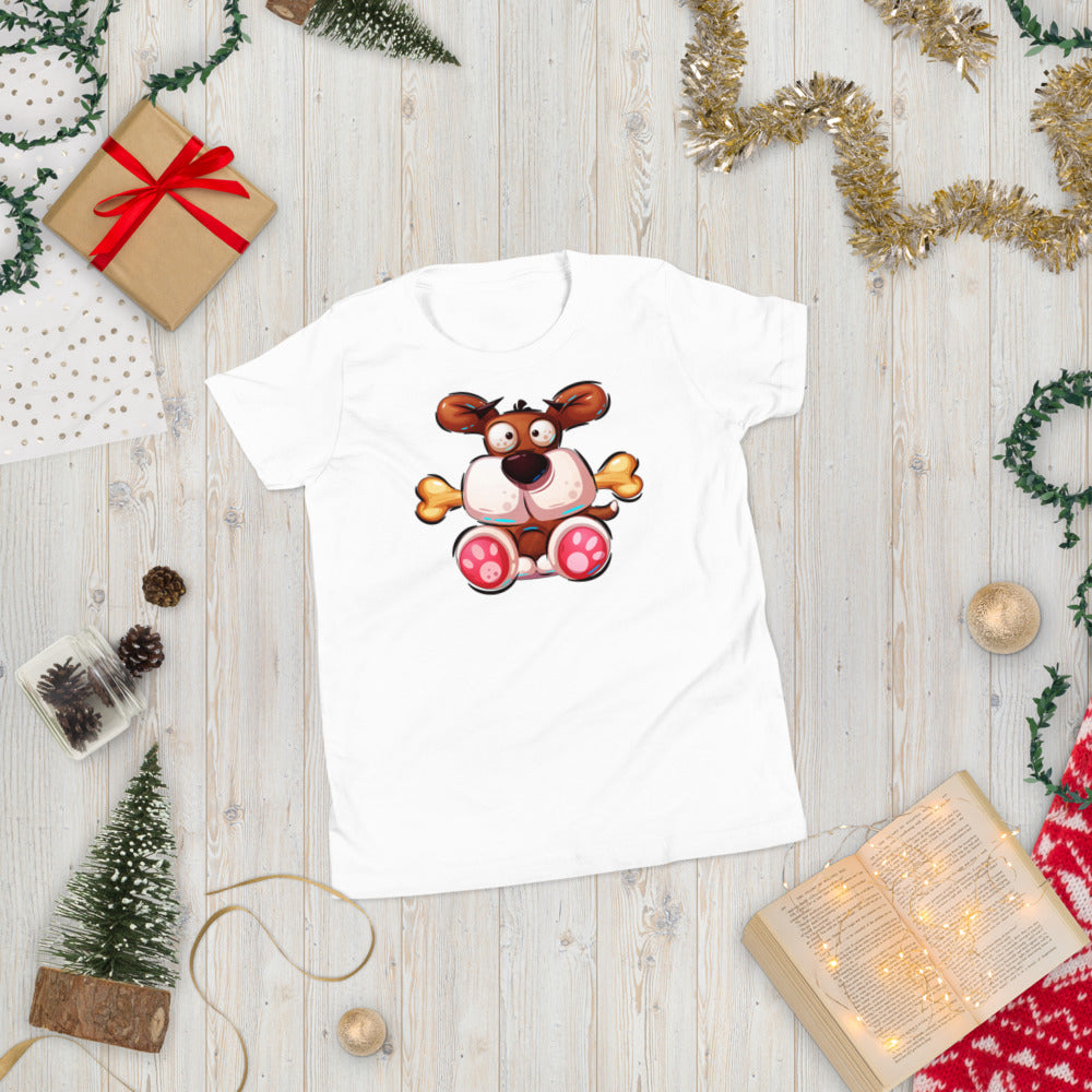 Funny Puppy Dog with Bone, T-shirts, No. 0443