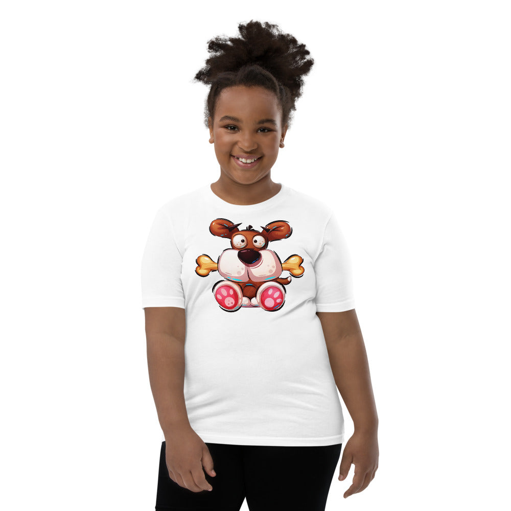 Funny Puppy Dog with Bone, T-shirts, No. 0443