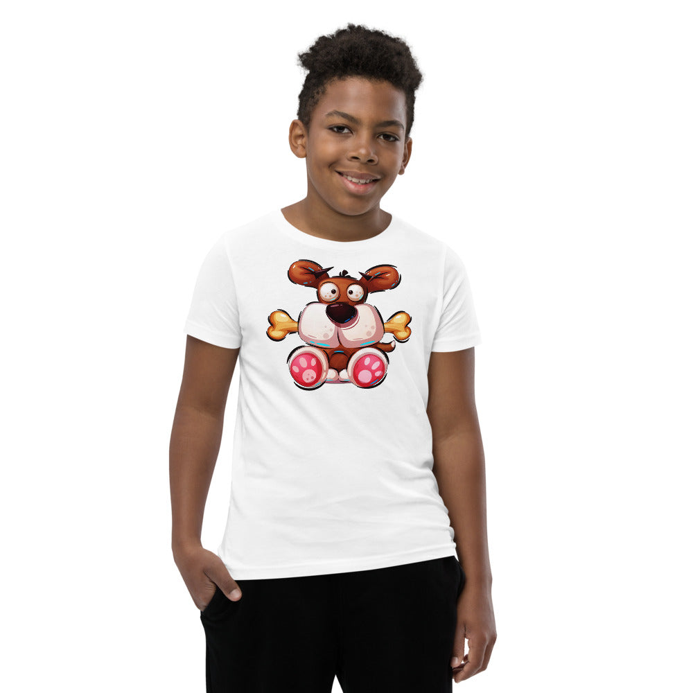 Funny Puppy Dog with Bone, T-shirts, No. 0443