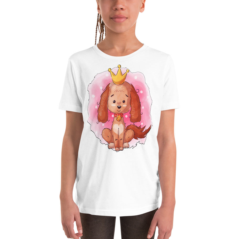 Funny Puppy Dog Wearing Crown, T-shirts, No. 0442