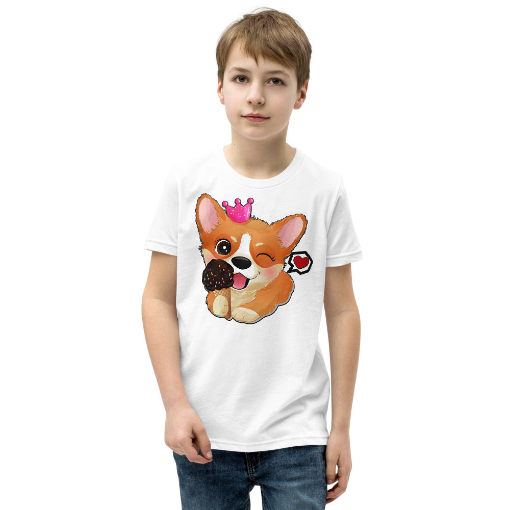 Funny Puppy Dog Eating Ice Cream, T-shirts, No. 0441