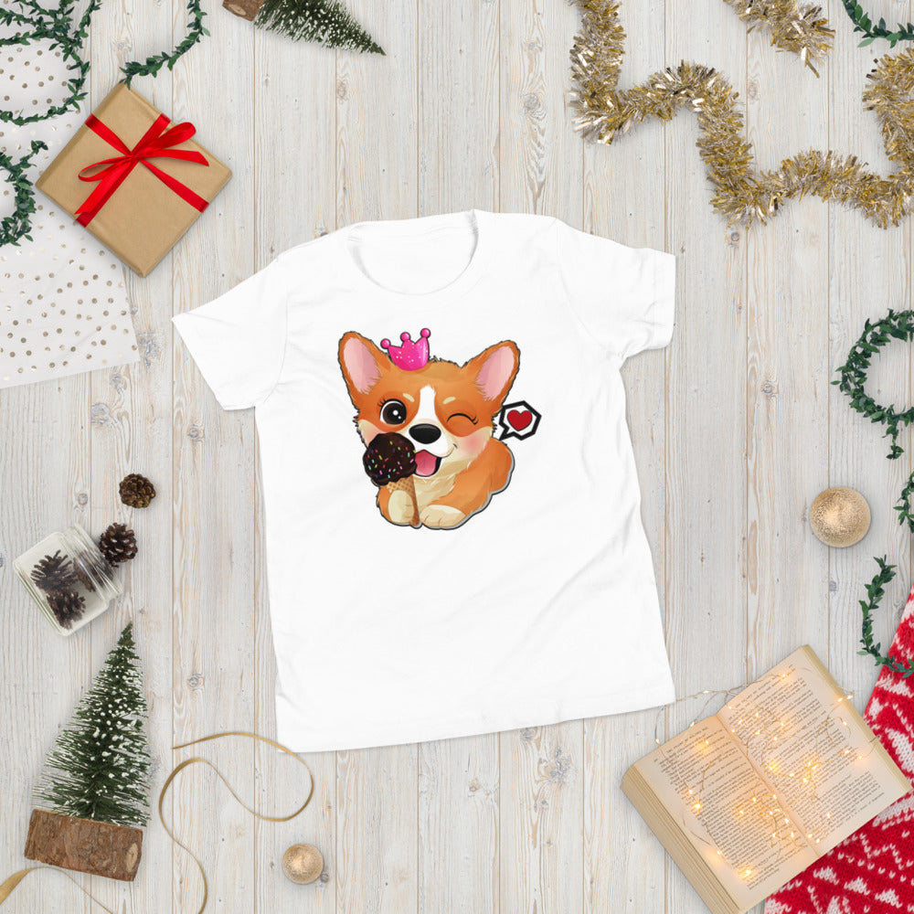 Funny Puppy Dog Eating Ice Cream, T-shirts, No. 0441