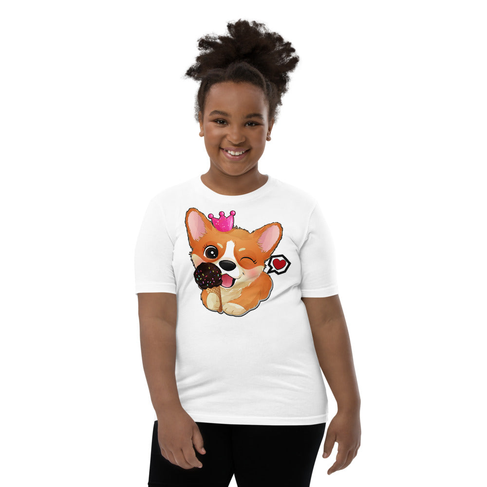 Funny Puppy Dog Eating Ice Cream, T-shirts, No. 0441