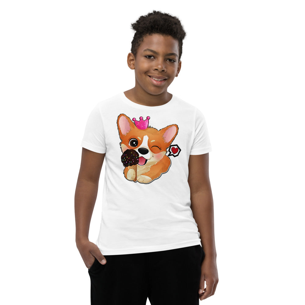 Funny Puppy Dog Eating Ice Cream, T-shirts, No. 0441