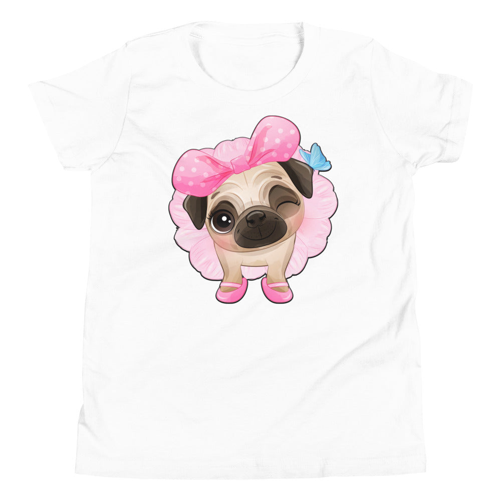 Funny Pug Puppy Dog Ballerina, T-shirts, No. 0440