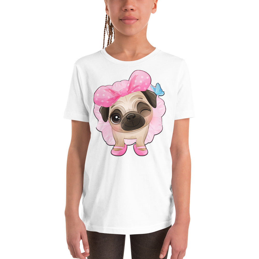 Funny Pug Puppy Dog Ballerina, T-shirts, No. 0440