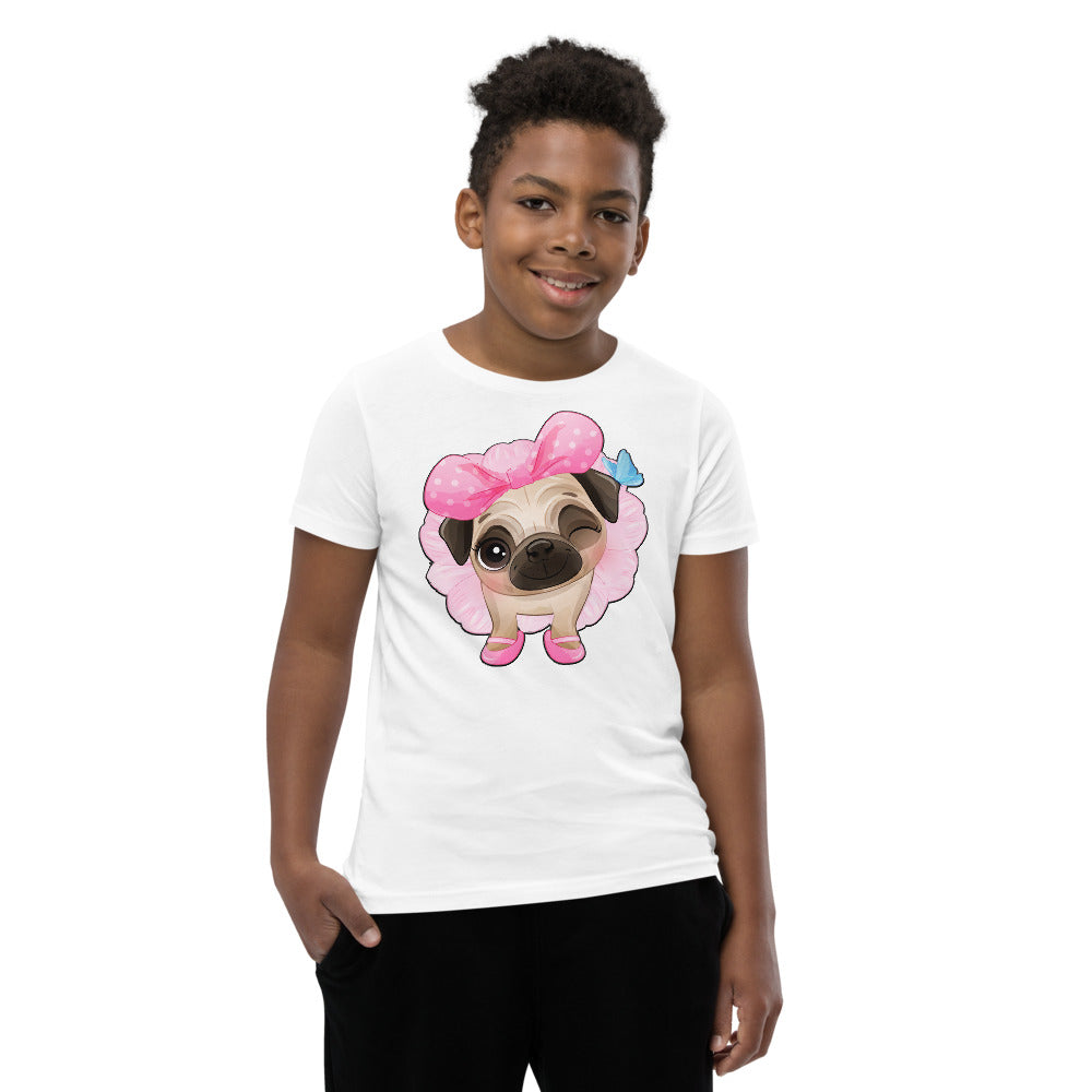 Funny Pug Puppy Dog Ballerina, T-shirts, No. 0440